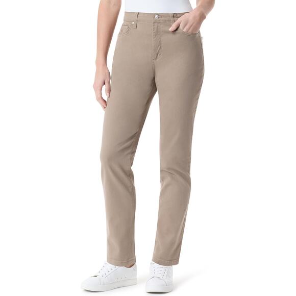 Gloria Vanderbilt Womens 16 Hazelnut Amanda Classic Tapered Jeans Stretch G32-7 - Picture 1 of 12